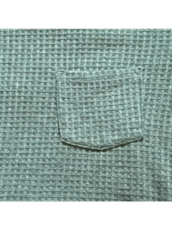 Wild Fable Womens Waffle Knit Cropped Long Sleeve Shirt-Green-M-GUC - Picture 2 of 4